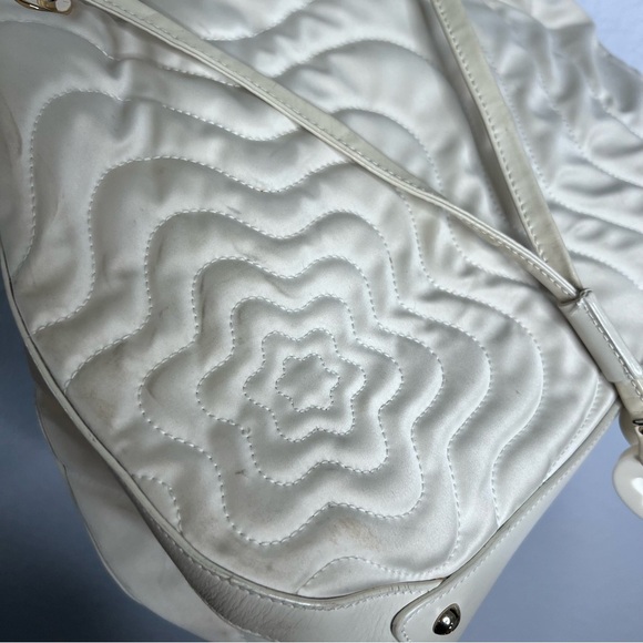 Montblanc Purse Shoulder Bag Starisma Dalila Off White Drawstring Hobo Nylon - Picture 8 of 16